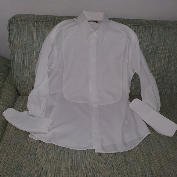 DONNA KAREN - MEN'S TUXEDO SHIRT - SIZE 15-1/2 - 32/33 - Picture 2 of 2